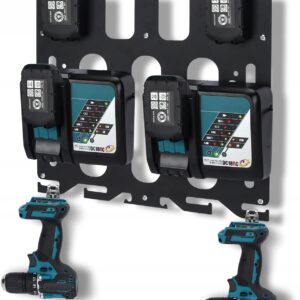 Uchwyt Ścienny na Wiertarki, Wkrętarki i Baterie MAKITA Solidny Organizer