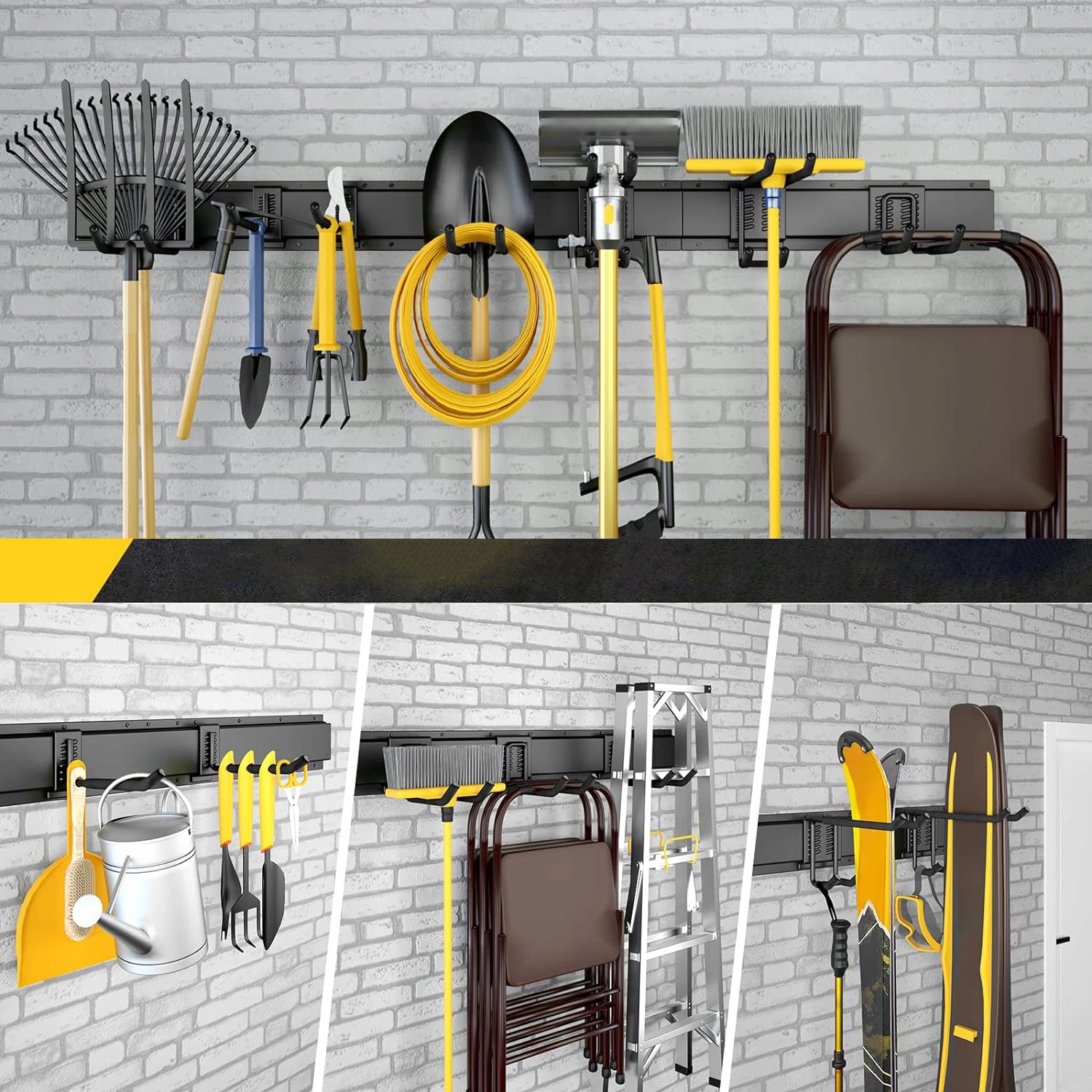 Organizer Garażowy Modułowy Zestaw Wieszaków Haków Na Szynie Na Sciane - obrazek 5