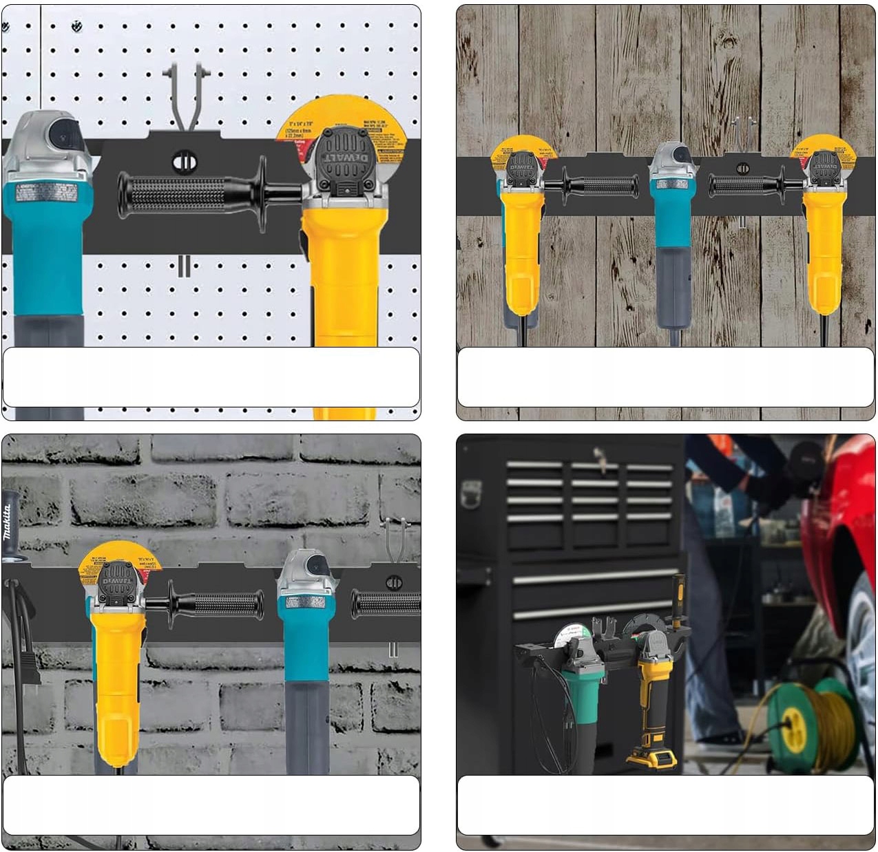 Uchwyt Na Szlifierkę Kątową Podwójny Solidny Wieszak Ścienny Warsztat Mocny - obrazek 6