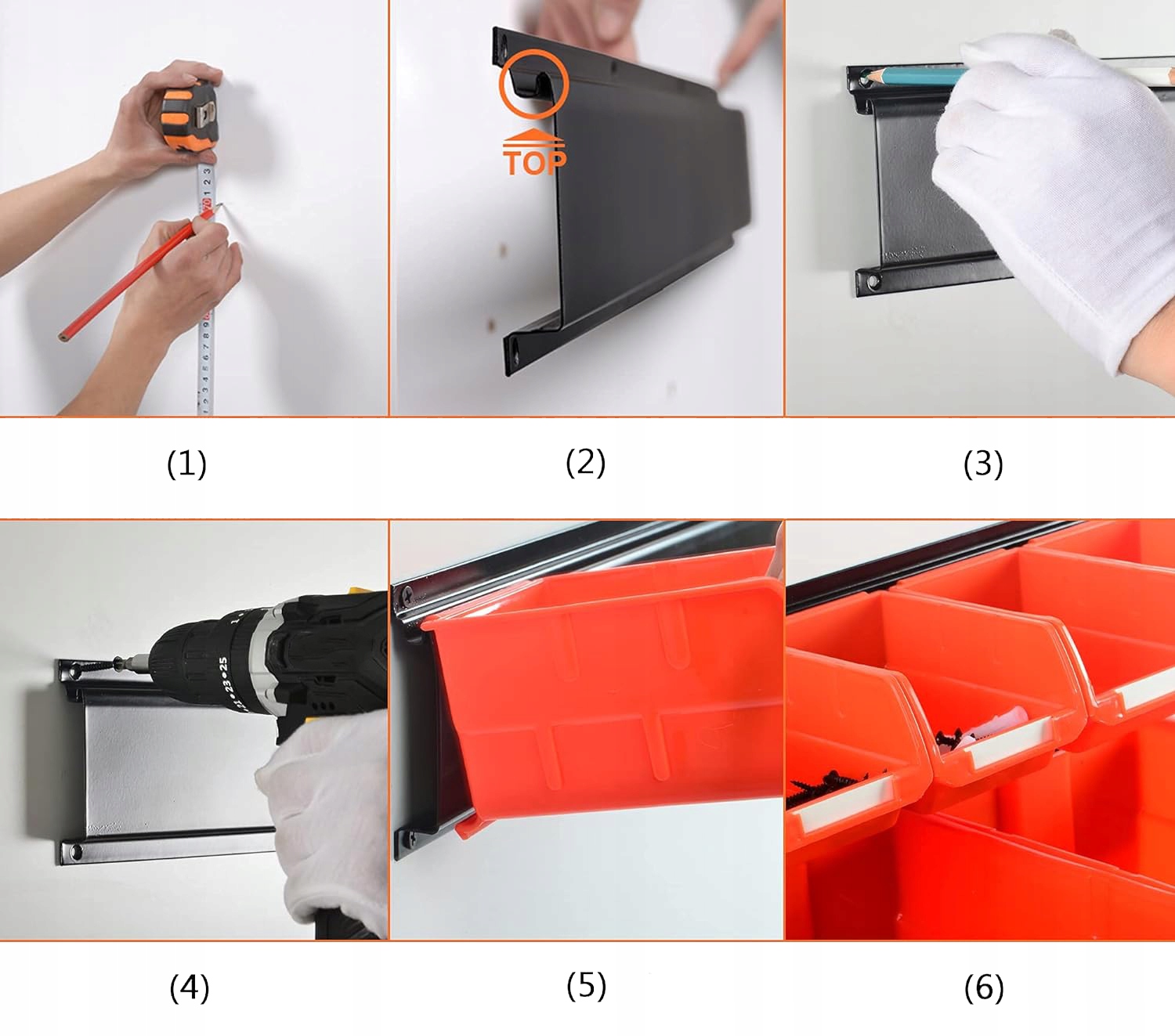 Modułowy Zestaw Pojemników Kuwet Warsztatowych Magazynowych na Szynach - obrazek 7