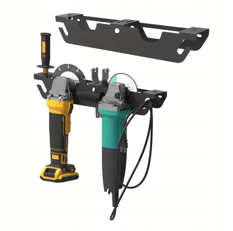 Uchwyt Na Szlifierkę Kątową Podwójny Solidny Wieszak Ścienny Warsztat Mocny - obrazek 8