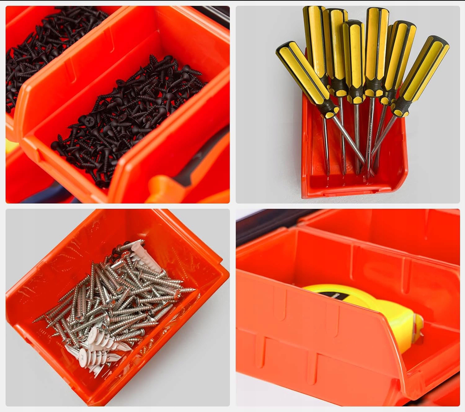 Modułowy Zestaw Pojemników Kuwet Warsztatowych Magazynowych na Szynach - obrazek 8