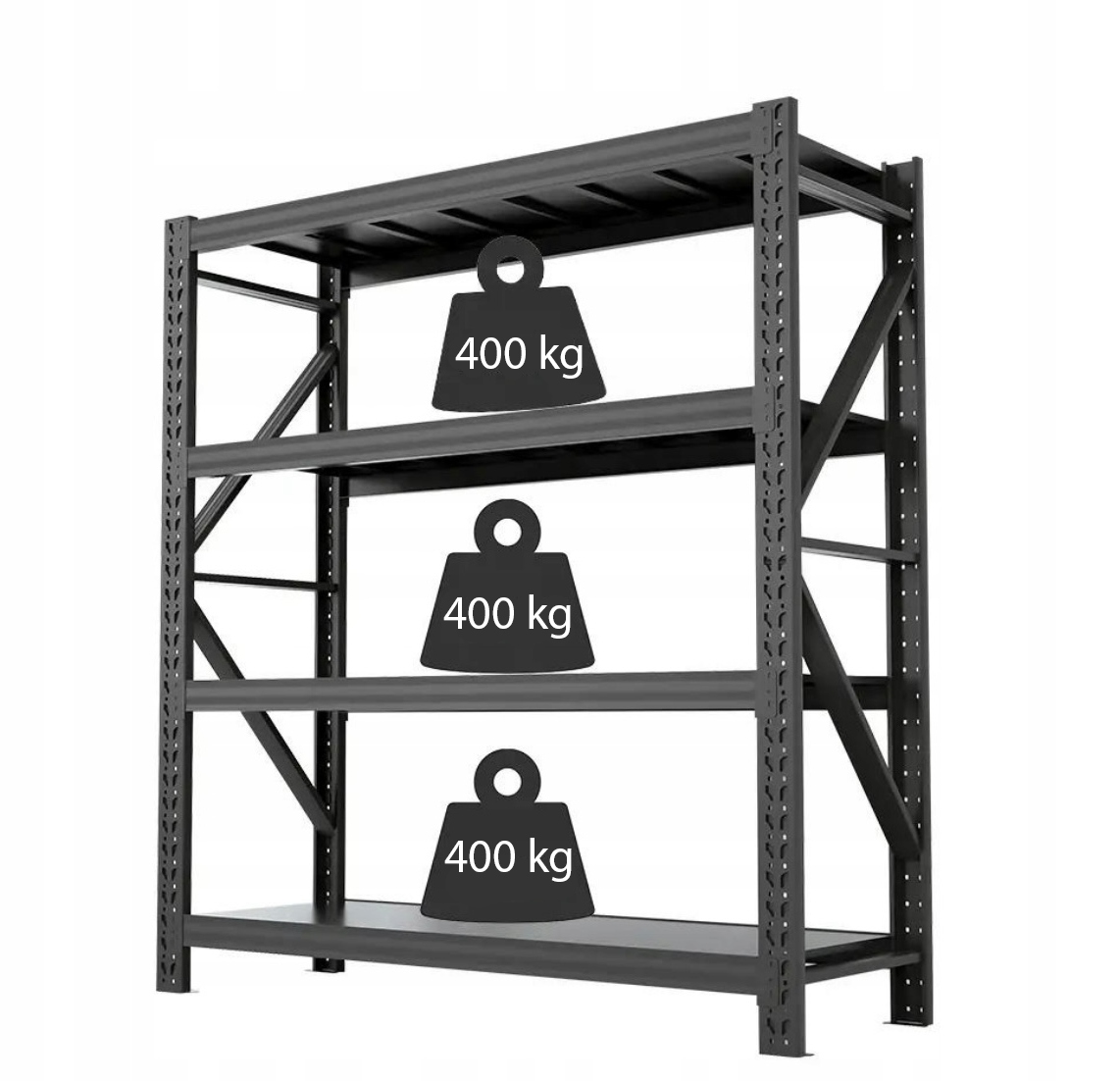 Regał Dostawny Magazynowy Metalowy 200x120x50 400kg NaPółkę Garaż Warsztat - obrazek 16