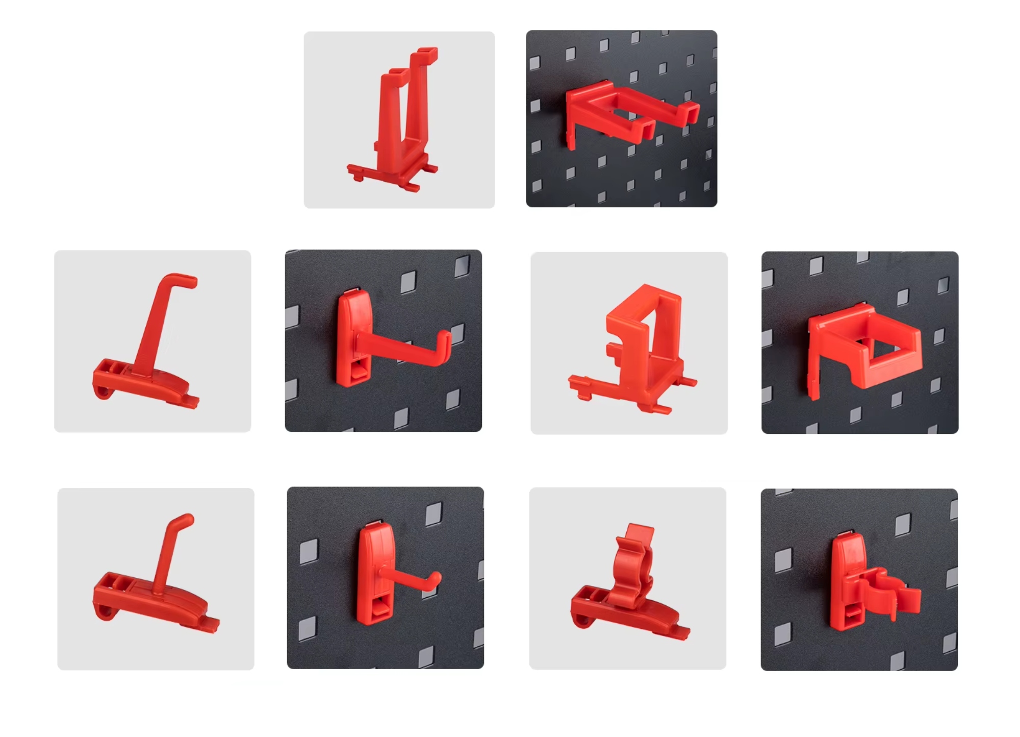 Zestaw 65 Sztuk Wieszaków Akcesoriów Do Tablicy Warsztatowej Narzędziowej - obrazek 8