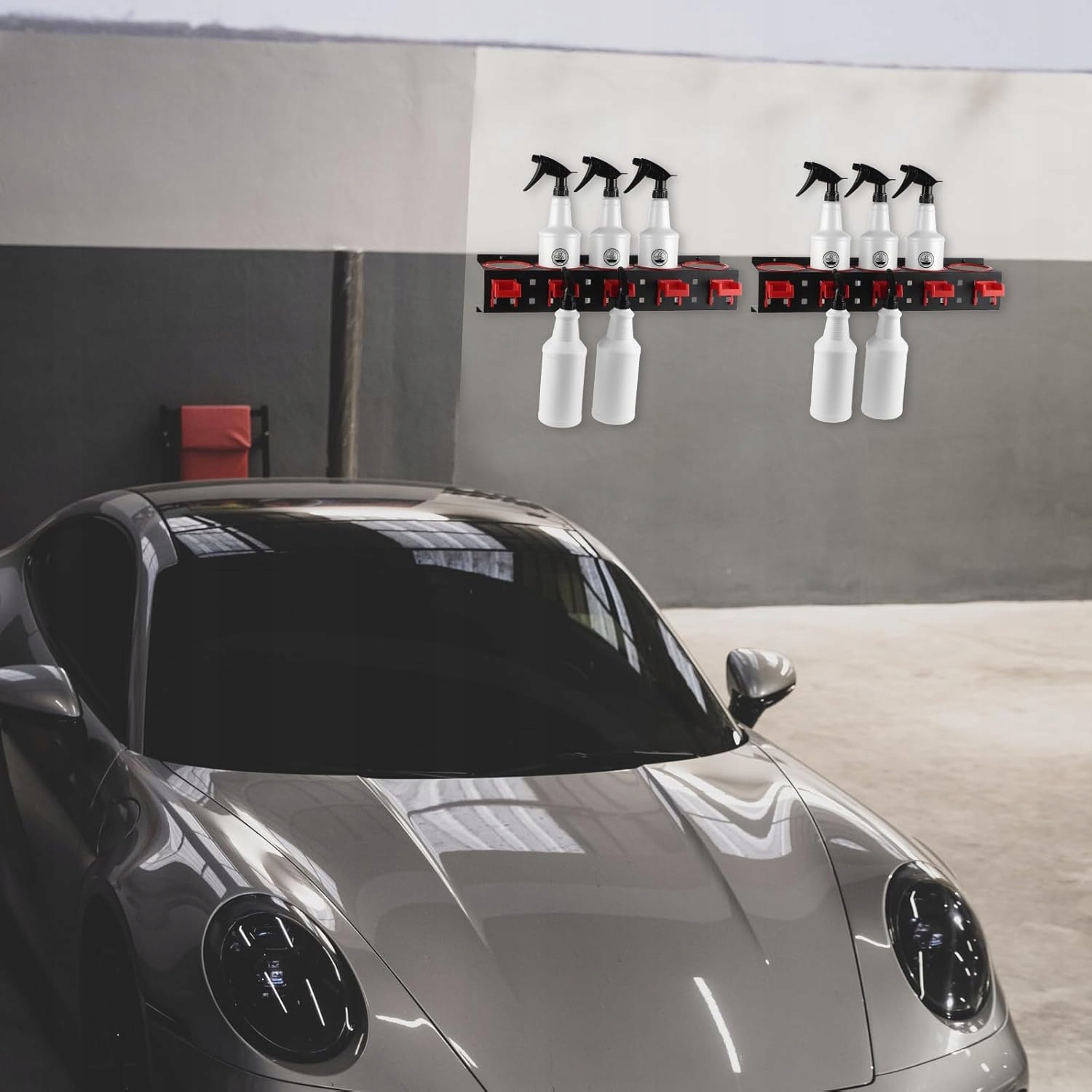 Wieszak Warsztatowy Uchwyt Ścienny Na Butelki Spraye Opryskiwacze Puszki - obrazek 3