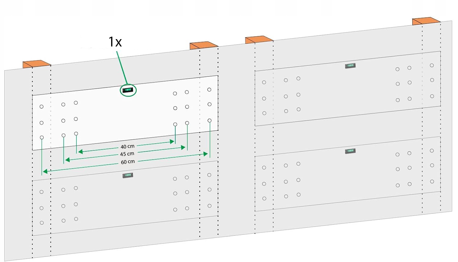 2 szt. Półki Ścienne Wiszące Garażowe Stalowe Wieszaki Organizer 2 x 90 cm - obrazek 6