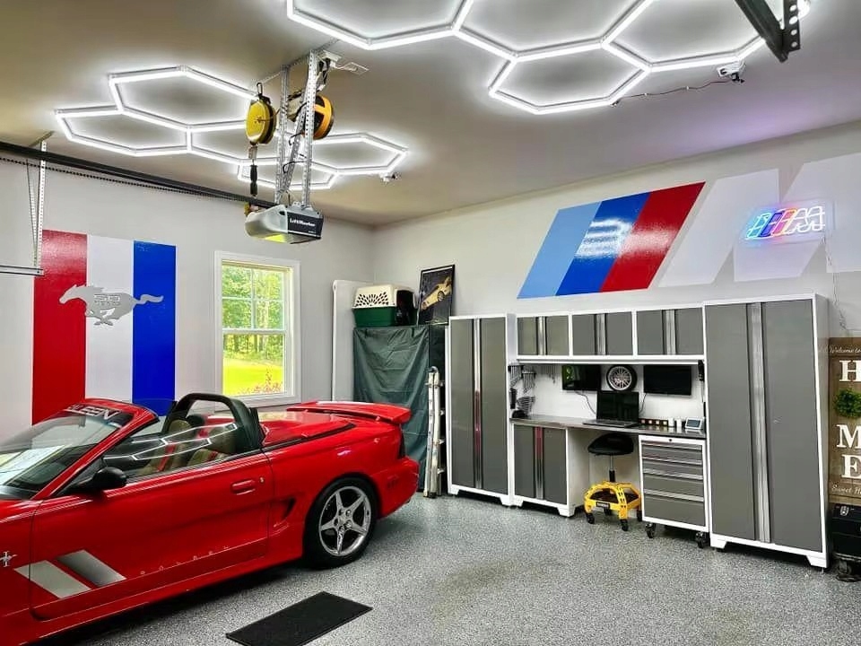 Lampa 5 x Hexagon Led Plaster Miodu Oświetlenie Panel Warsztat Garaż 6500K - obrazek 6