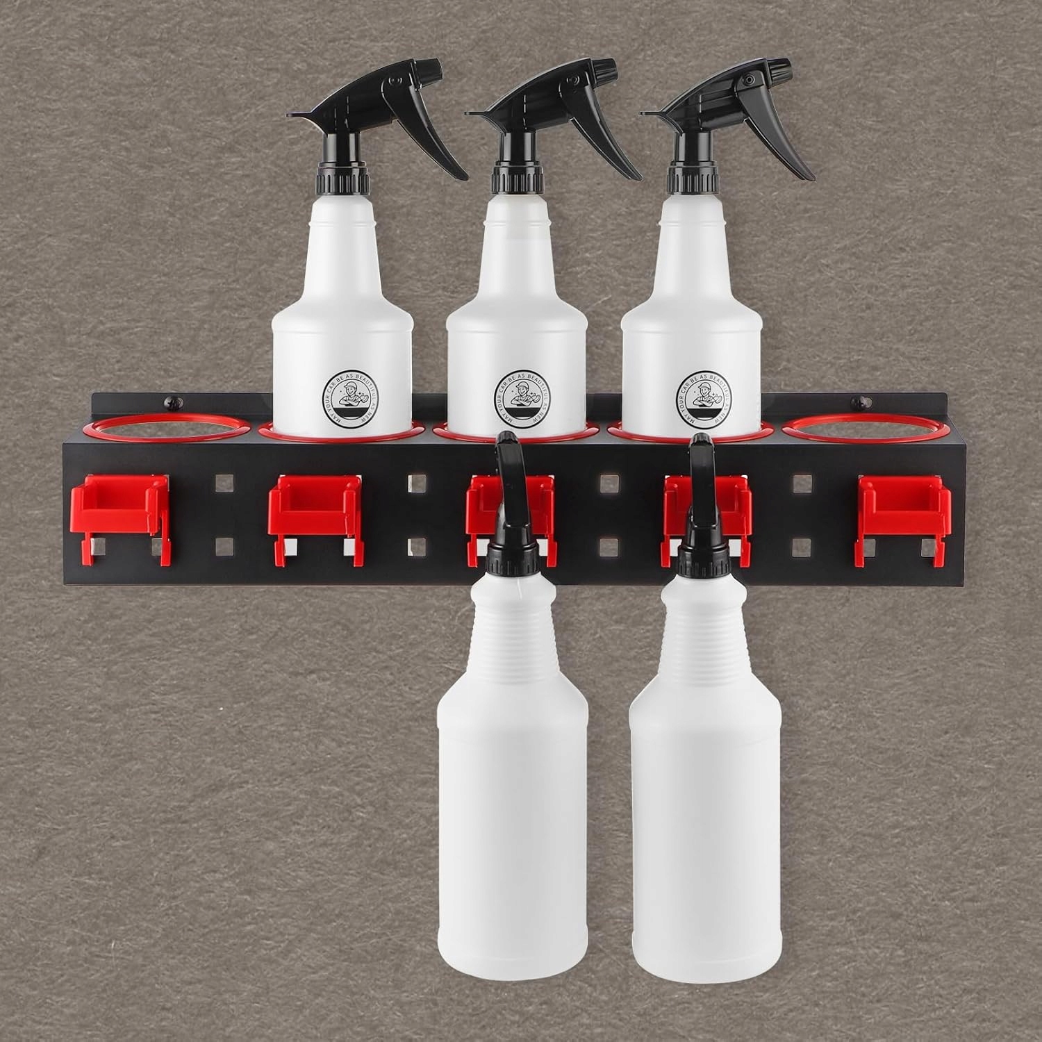 Wieszak Warsztatowy Uchwyt Ścienny Na Butelki Spraye Opryskiwacze Puszki - obrazek 4