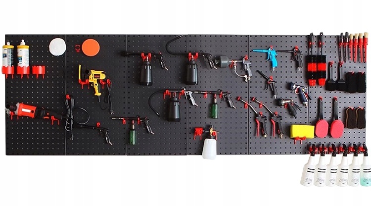 3 szt. Tablica Warsztatowa Narzędziowa Metalowa Organizer 900x450mm Garaż - obrazek 8