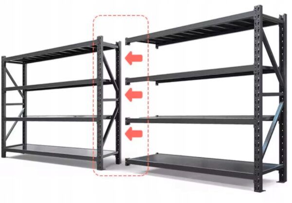 Regał Magazynowy Metalowy Solidny 200x120x50cm 400kg NaPółkę Garaż Warsztat - obrazek 11