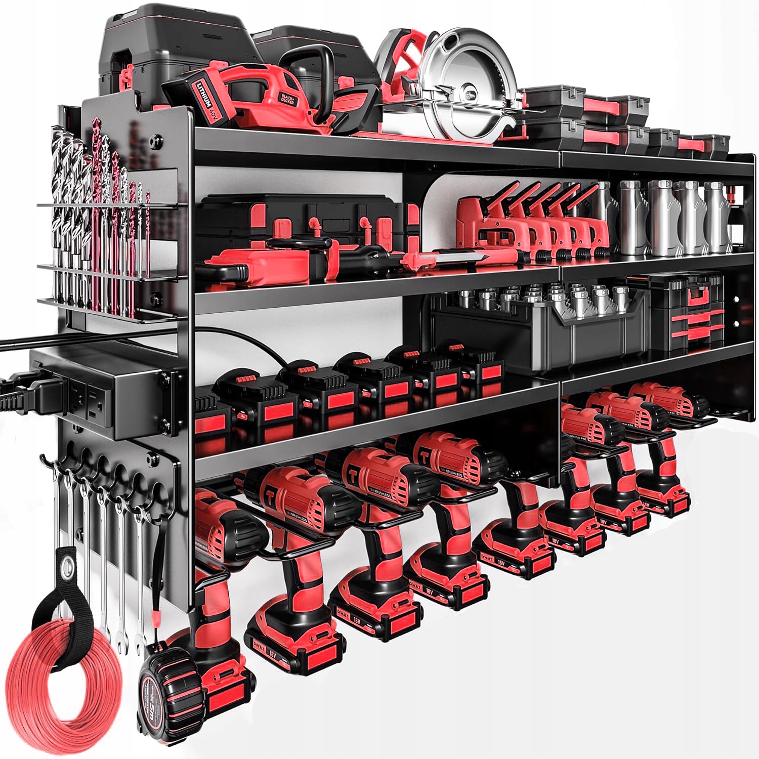 Organizer Półka na Narzędzia Uchwyt Regał Wieszak na Elektronarzędzia