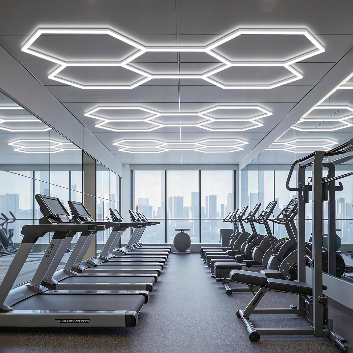 Lampa 5 x Hexagon Led Plaster Miodu Oświetlenie Panel Warsztat Garaż 6500K - obrazek 5