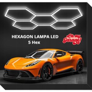 Lampa 5 x Hexagon Led Plaster Miodu Oświetlenie Panel Warsztat Garaż 6500K