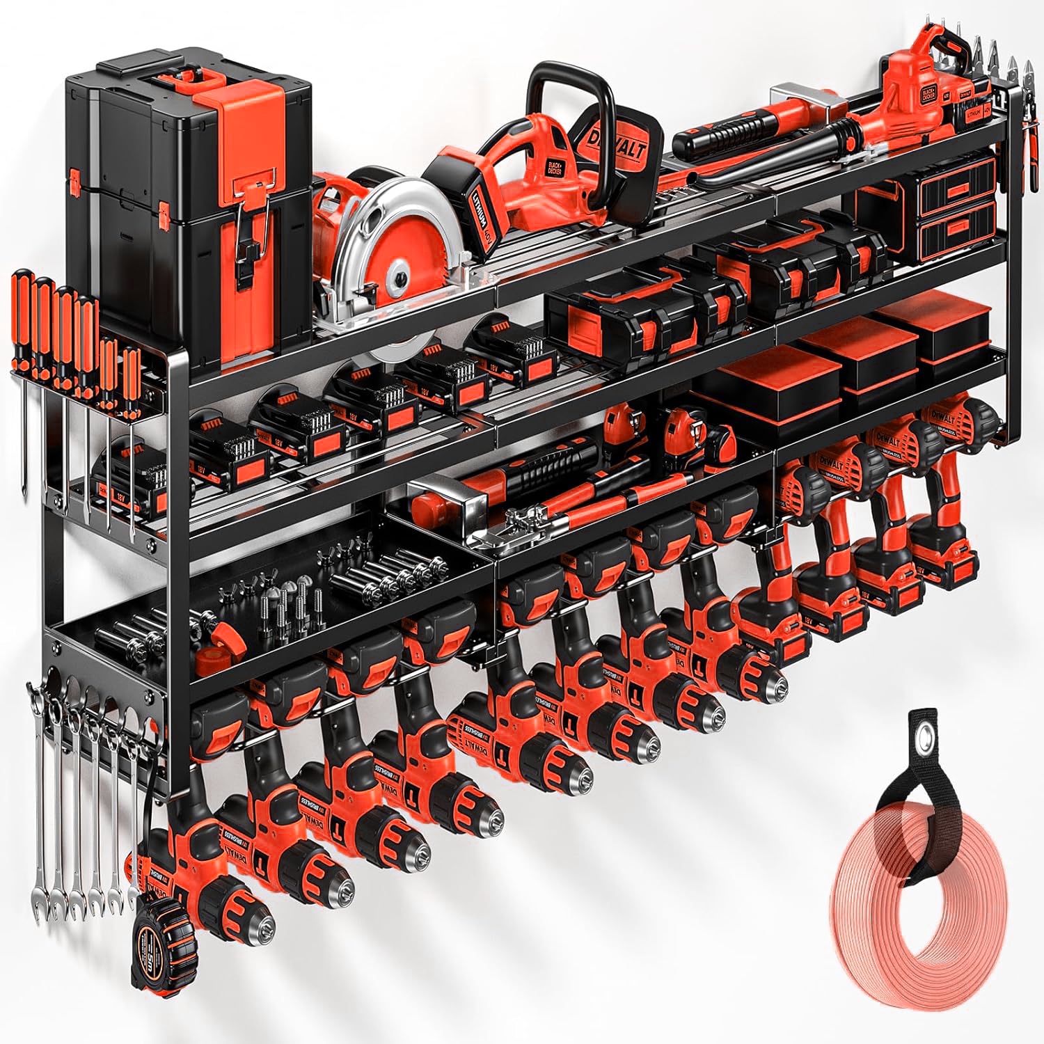 122cm Organizer Półka na Narzędzia Uchwyt Wieszak na Elektronarzędzia Długi
