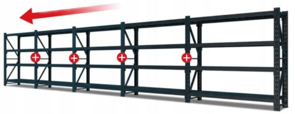 Regał Magazynowy Metalowy Solidny 200x120x50cm 400kg NaPółkę Garaż Warsztat - obrazek 12