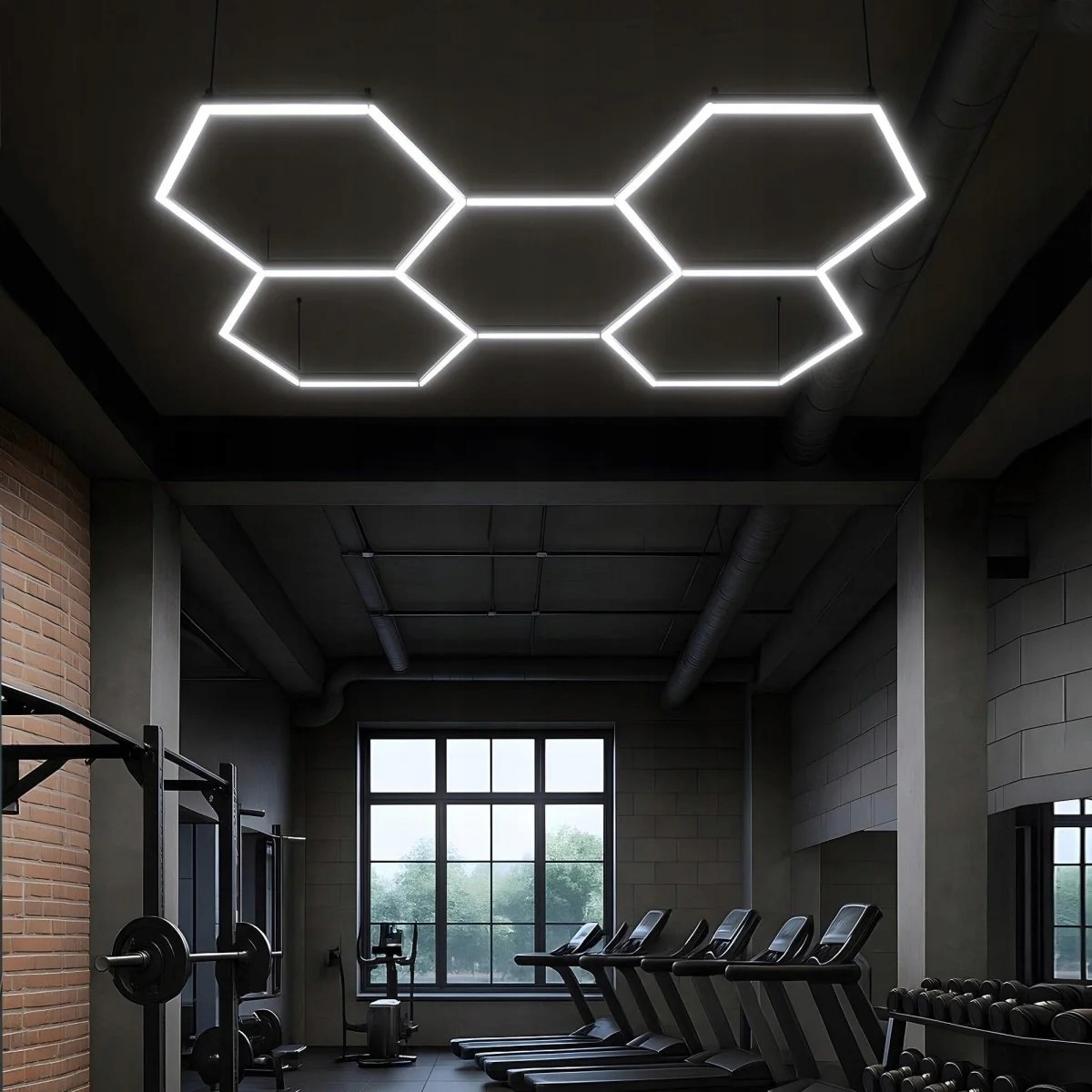 Lampa 5 x Hexagon Led Plaster Miodu Oświetlenie Panel Warsztat Garaż 6500K - obrazek 9